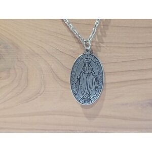 O Mary Conceived Without Sin Necklace  20" Chain  Catholic